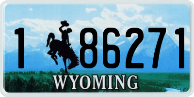 WY license plate 186271