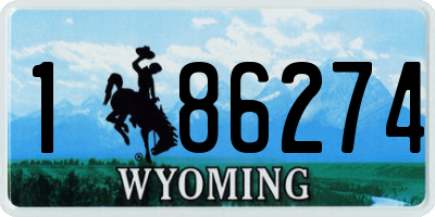 WY license plate 186274