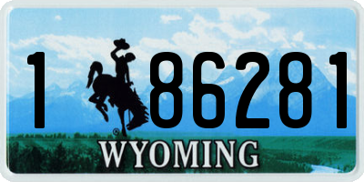 WY license plate 186281