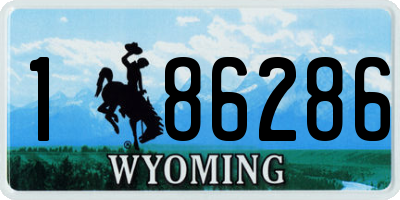 WY license plate 186286