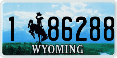 WY license plate 186288