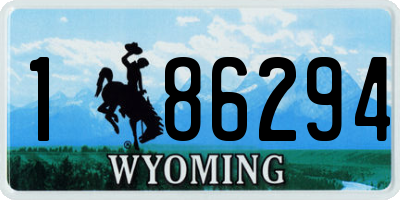 WY license plate 186294