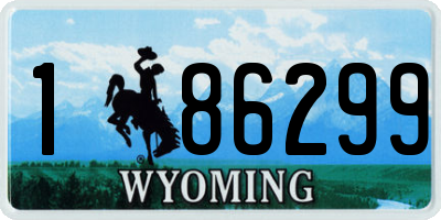 WY license plate 186299