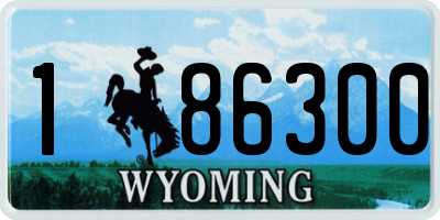 WY license plate 186300