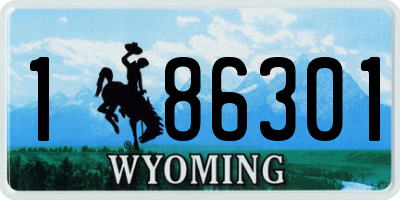 WY license plate 186301