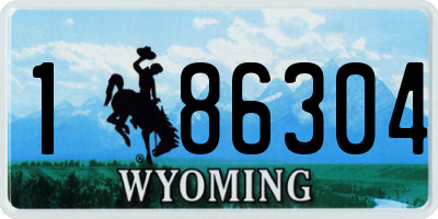 WY license plate 186304