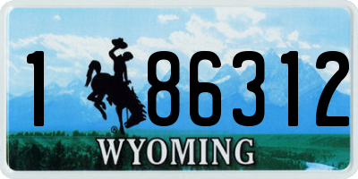 WY license plate 186312