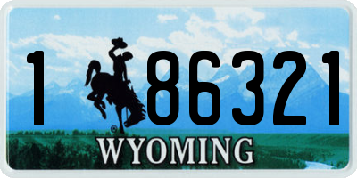 WY license plate 186321