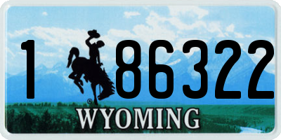 WY license plate 186322