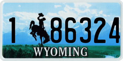 WY license plate 186324