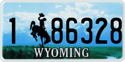 WY license plate 186328