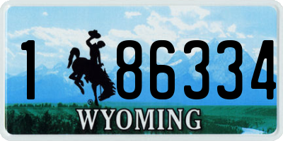 WY license plate 186334