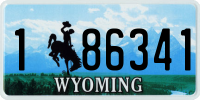 WY license plate 186341