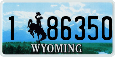 WY license plate 186350