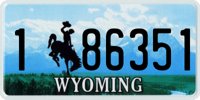 WY license plate 186351