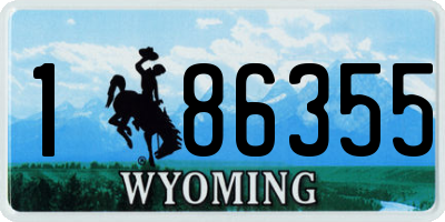 WY license plate 186355