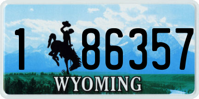 WY license plate 186357