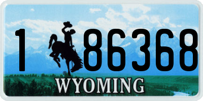 WY license plate 186368