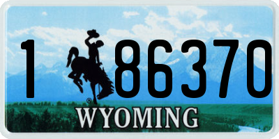 WY license plate 186370
