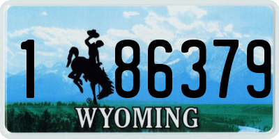 WY license plate 186379