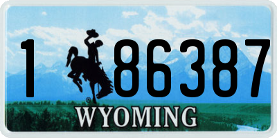 WY license plate 186387