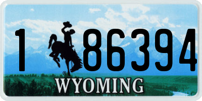 WY license plate 186394