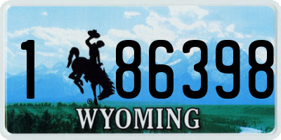 WY license plate 186398
