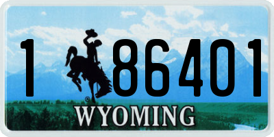 WY license plate 186401