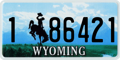 WY license plate 186421