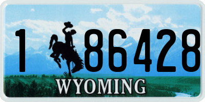 WY license plate 186428
