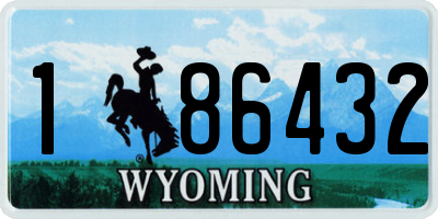 WY license plate 186432
