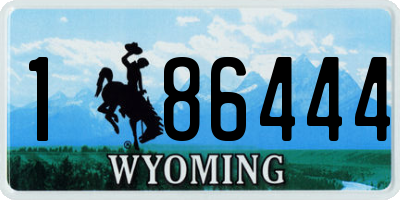 WY license plate 186444