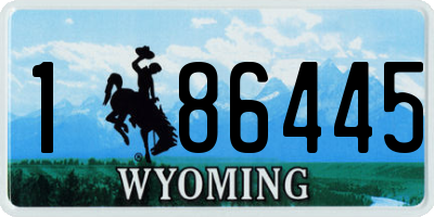 WY license plate 186445