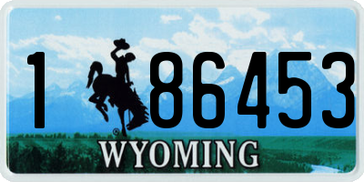 WY license plate 186453