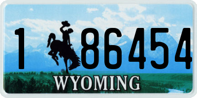 WY license plate 186454