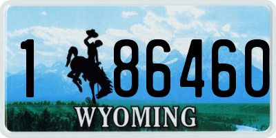 WY license plate 186460