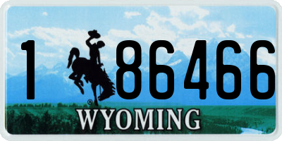WY license plate 186466