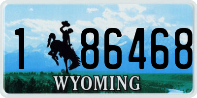WY license plate 186468