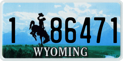 WY license plate 186471