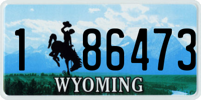WY license plate 186473