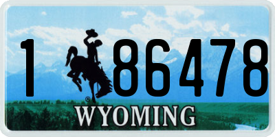 WY license plate 186478