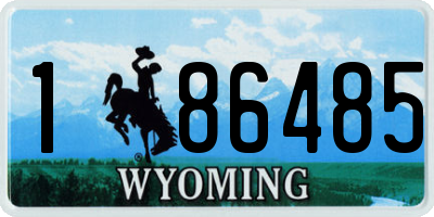 WY license plate 186485
