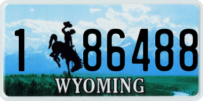 WY license plate 186488