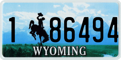 WY license plate 186494