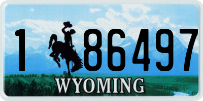WY license plate 186497