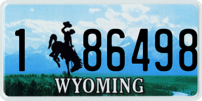 WY license plate 186498