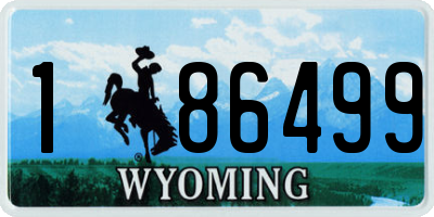 WY license plate 186499