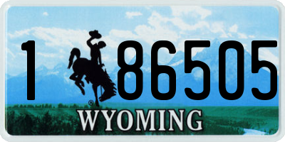 WY license plate 186505
