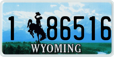 WY license plate 186516