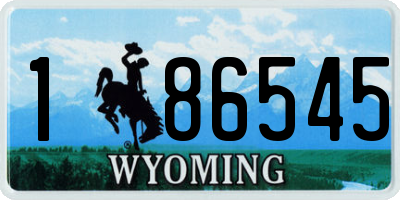 WY license plate 186545